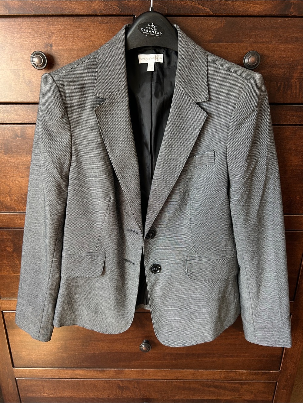 Gray Women's Two-Button Tailored Blazer
